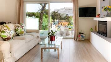 TV connectée, cheminée