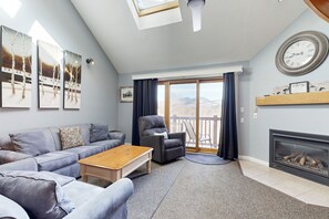 TV, fireplace, DVD player, table football