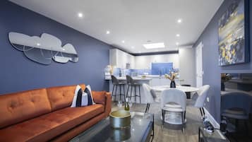 Apartment | Living area | 50-inch Smart TV with digital channels, Netflix, DVD player