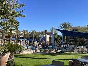 Piscina externa, piscina aquecida