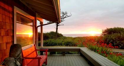Yachats Oceanview Home With Sandy Beach Access