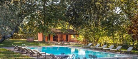 A heated pool
