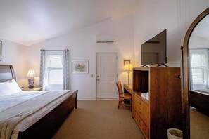 1 bedroom, desk, iron/ironing board, travel cot