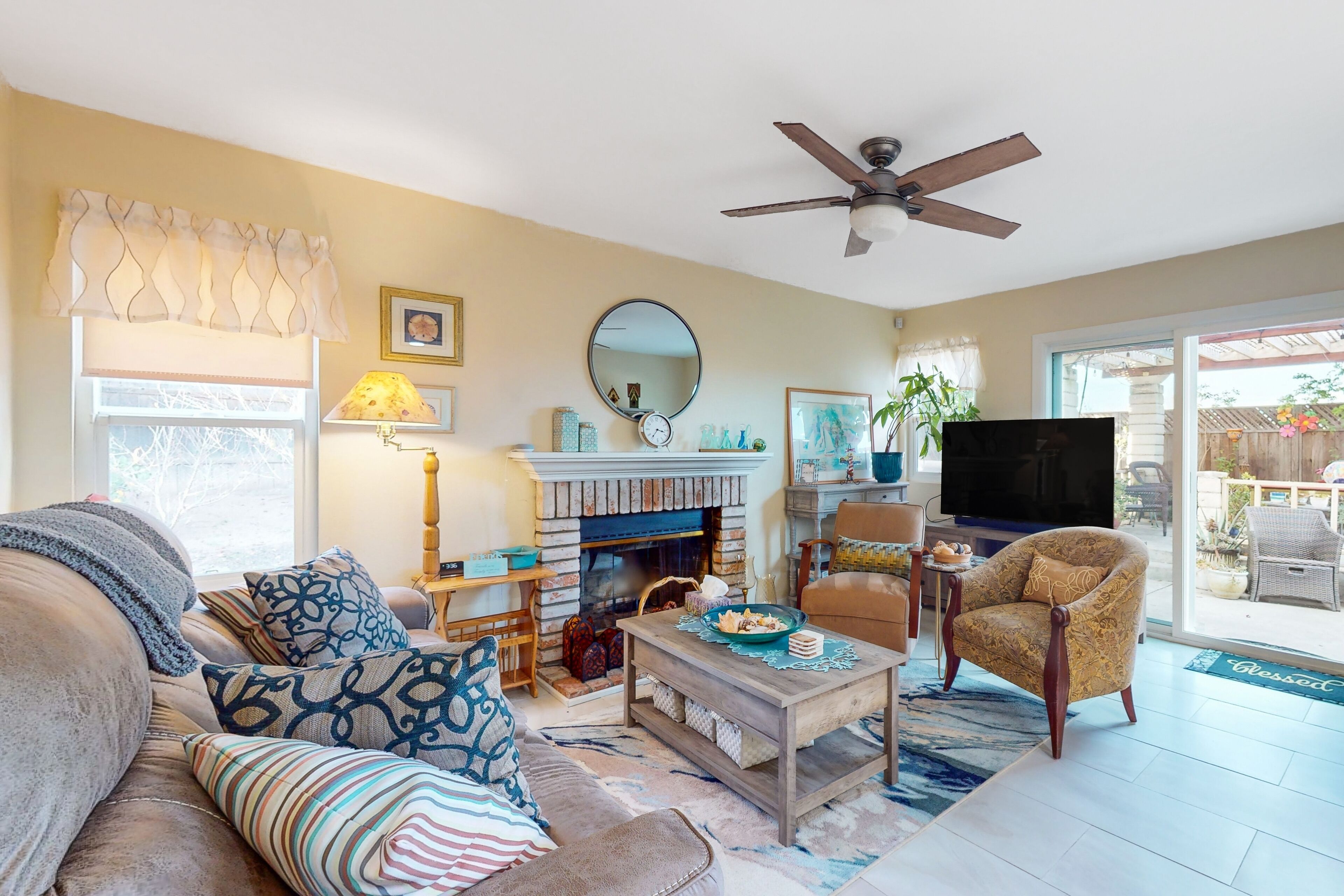 Spacious home in a great location with firepit, grill, games, AC, & smart TVs