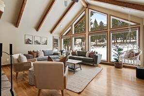 TV, fireplace, offices, computer monitors