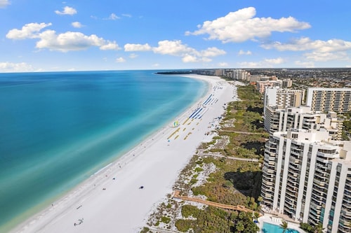 Newer home, 10min walk to both public beach paths. WIFI & heated salt water pool