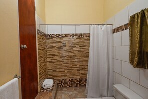 Shower, towels, soap, toilet paper - Beach Nearby with views for family  (Anse La Raye)