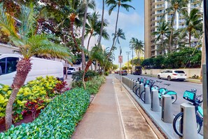 Property grounds - 9th FL condo w/ oceanview, shared pool, tennis court & walk to Waikiki beaches (Honolulu)