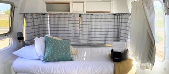 Newly updated Airstream with modern amenities on the bank of the Colorado River.