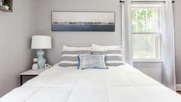 2 dormitorios, tabla de planchar con plancha, cuna de viaje y wifi