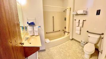 Hair dryer, towels