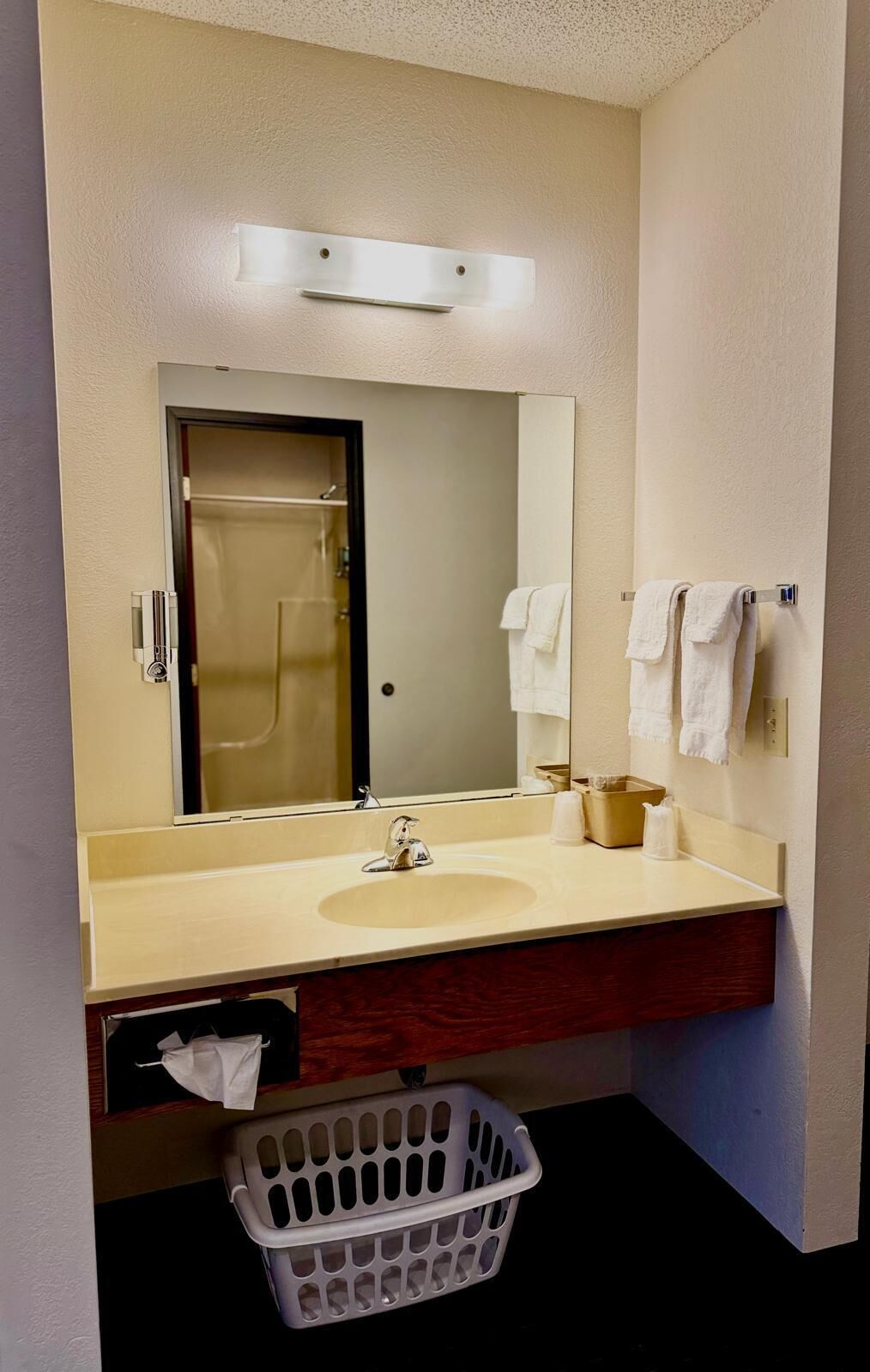Hair dryer, towels