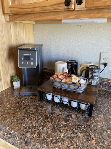 5 minutes from town, lots of space for pets to run, quiet and private!