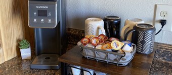 5 minutes from town, lots of space for pets to run, quiet and private!