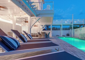 A heated pool - Hobbs Realty - Find your "Carolina Joy" in this brand new custom 5-bedroom oceanfront island home! (Holden Beach)