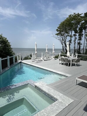 A heated pool - Water Front Property with Customized Pool and Spa with private access to the Delaware Bay (Villas)