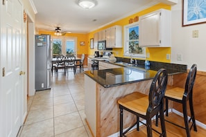 Fridge, microwave, oven, stovetop - 6134 Peace of Mine * Walk to Jockey's Ridge (Nags Head)
