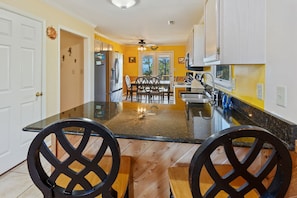 Fridge, microwave, oven, stovetop - 6134 Peace of Mine * Walk to Jockey's Ridge (Nags Head)