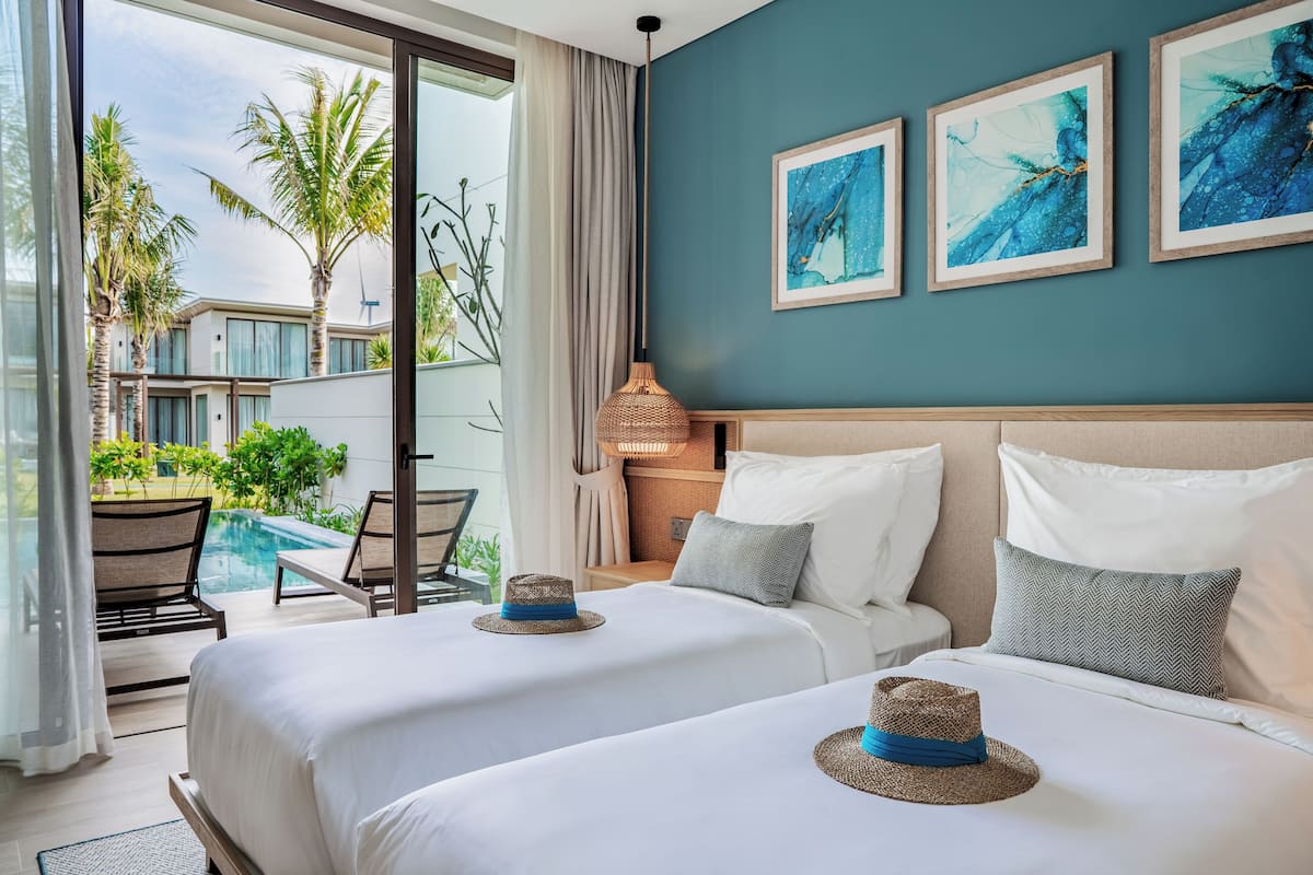 Three-bedroom Garden Pool Villa | 3 bedrooms, minibar, desk, laptop workspace