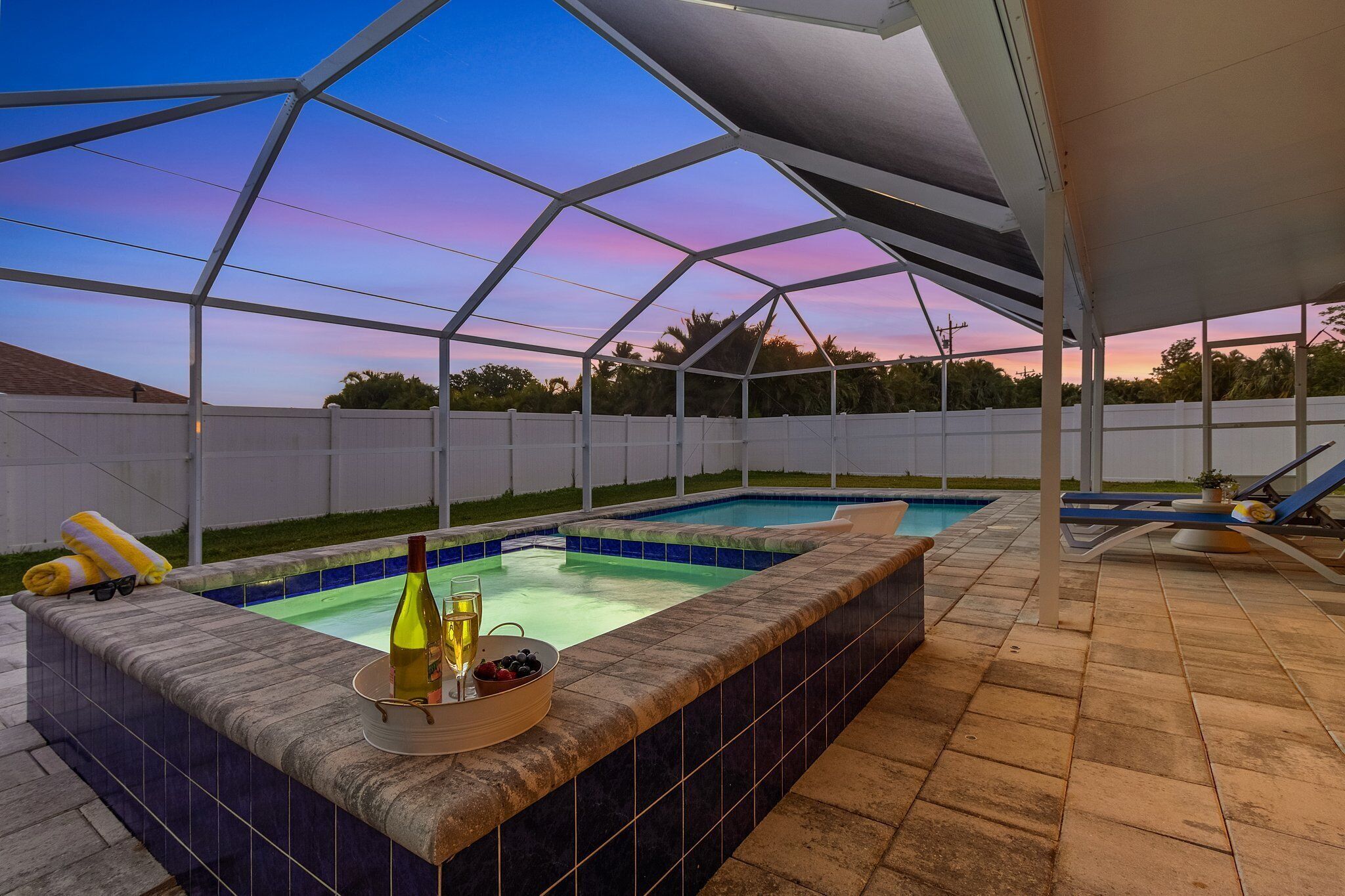 A heated pool