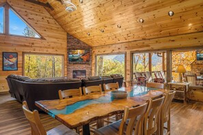 Interior - NEW! 5BR/6BA Cabin: Indoor Pool, Theater, Hot Tub, Outdoor Fireplace & Views! (Sevierville)
