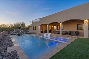 Outdoor pool, a heated pool
