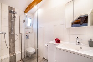 Shower, hair dryer