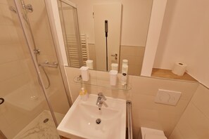 Shower, hair dryer - Appartement Serges mit Pool und Sauna in Freyung (Freyung)