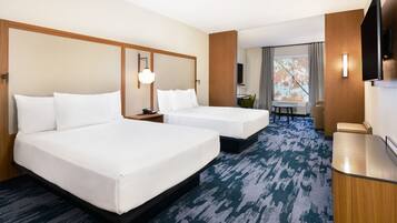 Standard Room, 2 Queen Beds | Desk, iron/ironing board, free WiFi, bed sheets