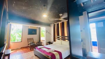 Individually decorated, individually furnished, desk, laptop workspace