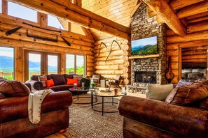 Smart TV, fireplace, video games, table football