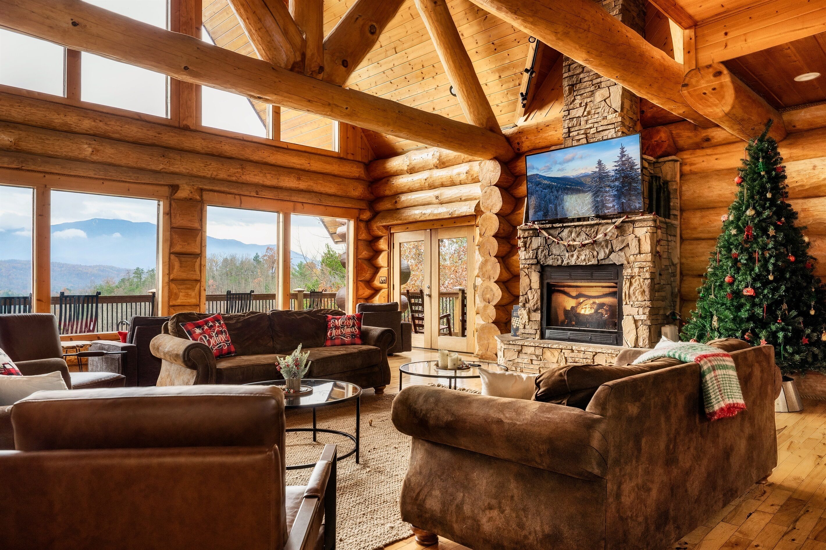 Smart TV, fireplace, video games