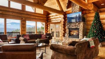 Smart TV, fireplace, video games