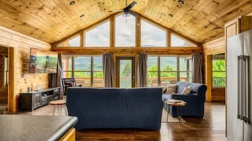 Smart TV, fireplace, video games, table football