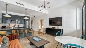 Luxury Suite, 4 Bedrooms, Balcony | Living area - The Mary Beth Hotel & Gallery (New Orleans)