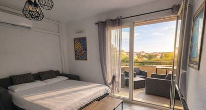 T2-Wohnung mit Klimaanlage und Parkplatz in Collioure