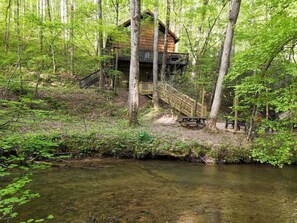 Exterior - Copper Cabin - Blue Ridge, creek, pets, fire pit (Cherry Log)