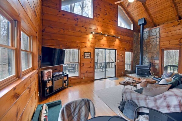 TV, fireplace, video games, offices