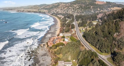 Oceanview Cabin 18 with Private Jacuzzi and Deck w/ Seating (Private Beach Owned by White Rock Resort)