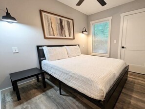 2 bedrooms, desk, WiFi, bed sheets