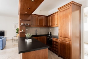 Private kitchen - Faliro Sunlit 3BR Apartment (Palaio Faliro)