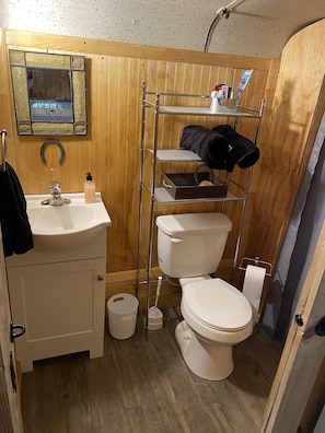 Towels, soap, toilet paper