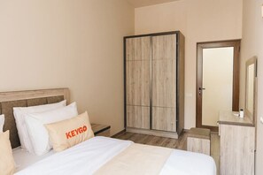 1 室のベッドルーム、アイロン / アイロン台、WiFi、ベッドシーツ