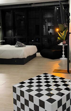 1 غرفة نوم ومكتب ومكواة/لوح كي وواي فاي