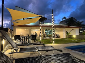 Front of property – evening/night