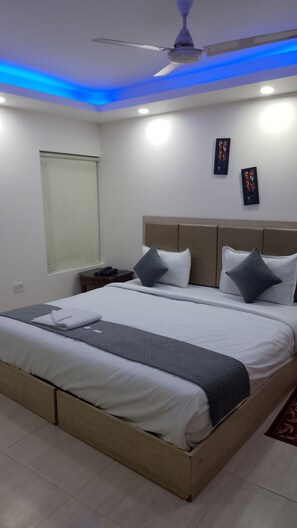 Egyptian cotton sheets, premium bedding, down duvets - Hotel Mahal (New Delhi)