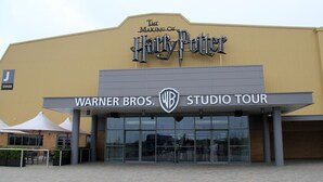 A Warner Bros. Studio Tour building with a sign for 'The Making of Harry Potter'. - Beautiful 2-bed House in Watford (Watford)