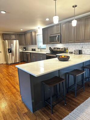 Microwave, oven, stovetop, dishwasher