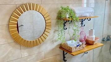 Towels, soap, toilet paper