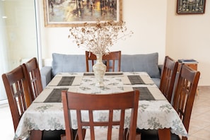 Luxury Apartment, 3 Bedrooms | Living area | 65-inch flat-screen TV with satellite channels, DVD player, MP3 dock - Faos Luxury Apartments 2 (Kefalonia)